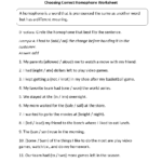 Vocabulary Worksheets  Homophone Worksheets Regarding Homophones Practice Worksheet