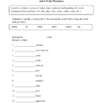 Vocabulary Worksheets  Prefix Worksheets In Prefix Worksheets 3Rd Grade