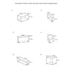 Volume And Surface Area Of Rectangular Prisms A Along With Volume Rectangular Prism Worksheet Answers