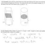 Volume Of A Cylinder Students Are Asked To Derive And Explain A Throughout Volume Of A Cylinder Worksheet Pdf