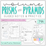Volume Of Prisms  Pyramids Guided Worksheet Bundle Teks 79A Regarding Volume Of Prisms Worksheet