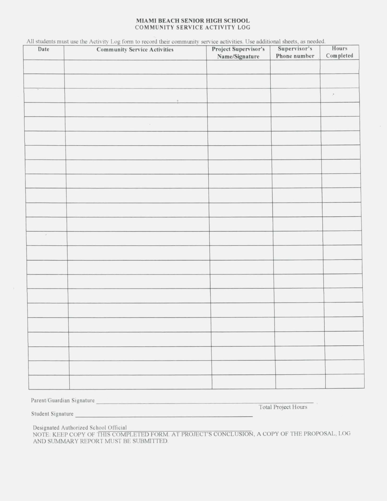 Volunteer Report Template Cool Hours Form Of Community Service Along With Community Service Hours Worksheet