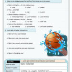 Water Basketball  Listening Skills Worksheet  Free Esl Printable With Listening Skills Worksheets