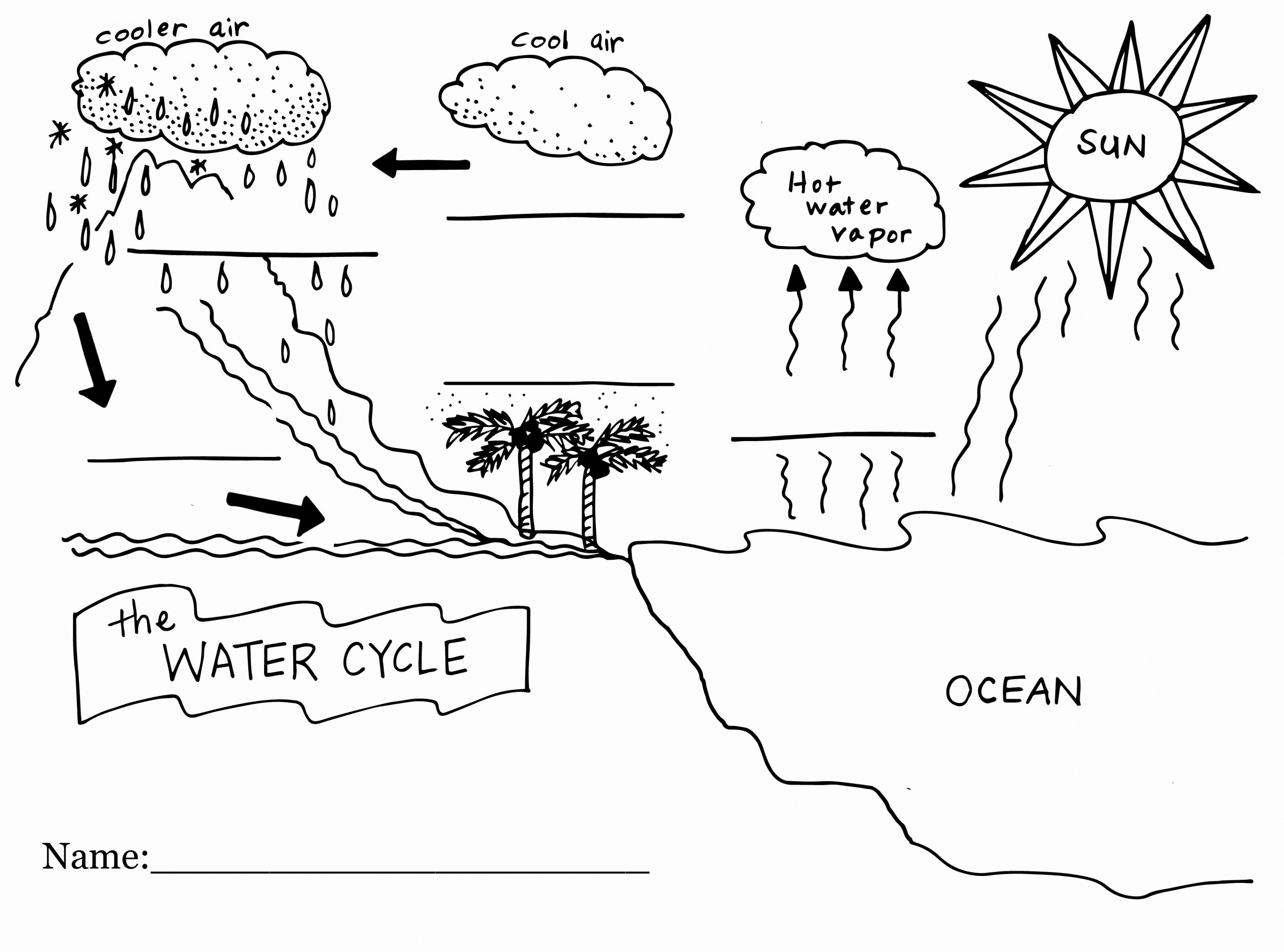 Water Cycle Diagram Labels  Wiring Diagram Blog And Label The Water Cycle Worksheet