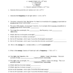 Wavelength And Frequency Worksheet  Oaklandeffect Along With Wavelength Frequency Speed And Energy Worksheet