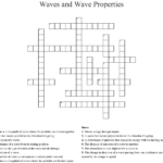 Waves And Wave Properties Crossword  Wordmint As Well As Section 3 The Behavior Of Waves Worksheet Answers