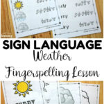 Weather Asl Coloring Pages  Look We're Learning Together With Fingerspelling Practice Worksheets