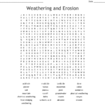 Weathering And Erosion Word Search  Wordmint Together With Soil Formation Worksheet Answers