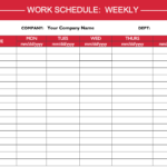 Weekly Work Schedule Template I Crew With Employee Work Schedule Spreadsheet