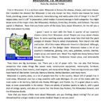Welcome To Wisconsin Reading Comprehension Worksheet  Have Fun Teaching Also Reading And Questions Worksheets