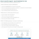 What Is Scientific Inquiry  Quiz  Worksheet For Kids  Study Together With Scientific Inquiry Worksheet Answers