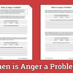 When Is Anger A Problem Worksheet  Therapist Aid And Anger And Communication Worksheets