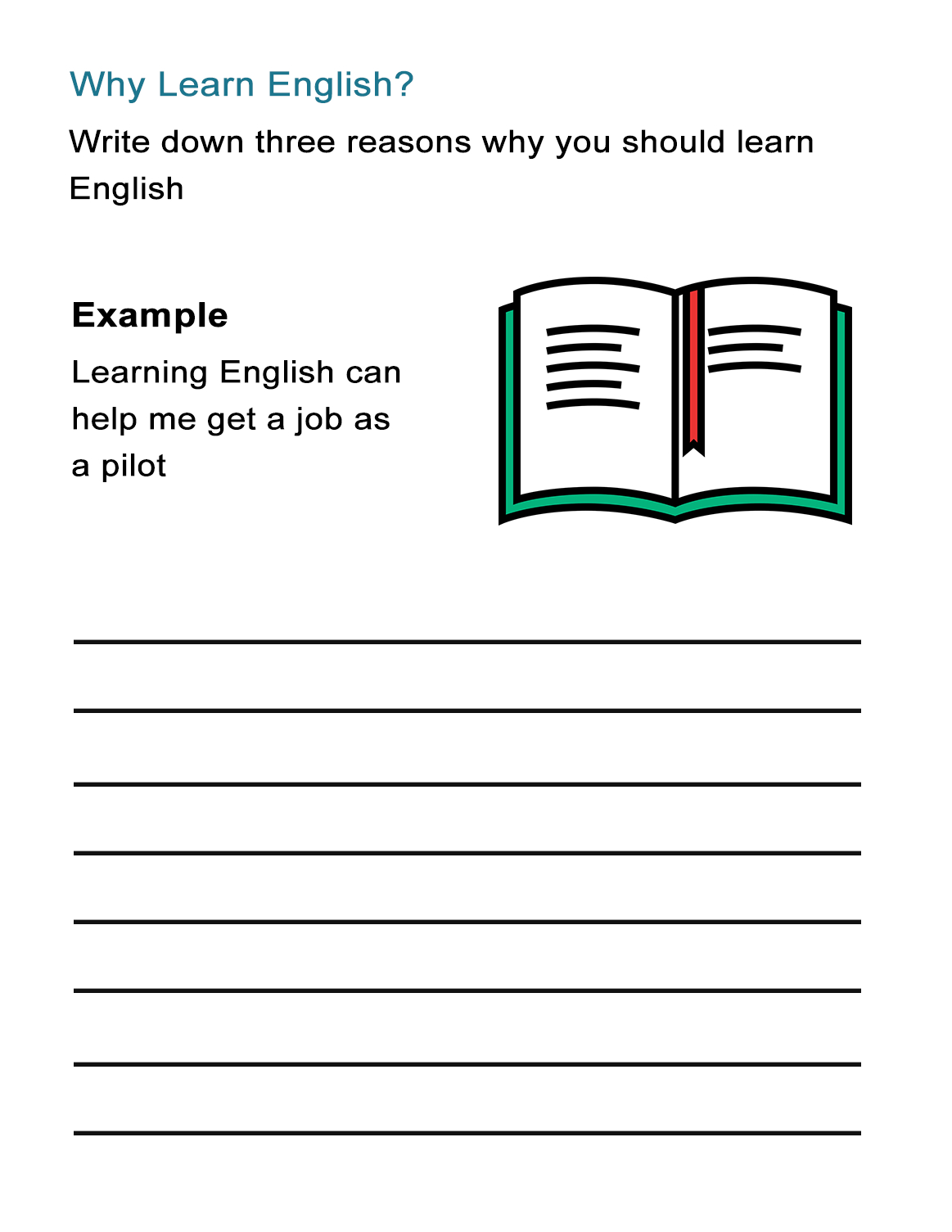 Why Learn English Worksheet On The Benefits Of Learning English And Learning English Worksheets