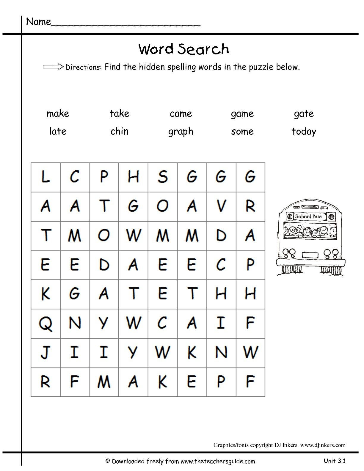 Wonders First Grade Unit Three Week One Printouts Or Spelling Worksheets For Grade 1