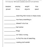Wonders Second Grade Unit Three Week One Printouts Throughout 2Nd Grade Vocabulary Worksheets
