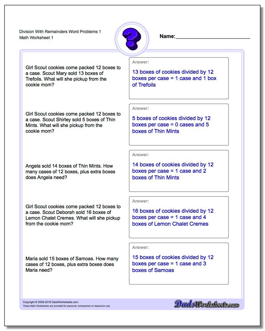 Word Problems Also Dividing Whole Numbers By Fractions Word Problems Worksheets