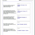 Word Problems With Regard To 4Th Grade Math Word Problems Worksheets Pdf