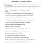Word Usage Worksheets  Subject Verb Agreement Worksheets Pertaining To Subject And Verb Agreement Worksheet