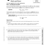 Work And Power  Kathleen Hobbs And Holt Mathematics Worksheets With Answers