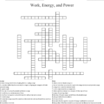 Work Energy And Power Crossword  Wordmint Together With Work Energy And Power Worksheet Answers