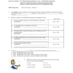 Work Energy And Power Name © The Physics Classroom 2009 With Work Energy And Power Worksheet Answers
