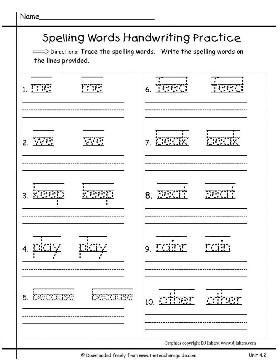Worksheet 1St Grade Spelling Worksheets St Grade Spelling Intended For Free First Grade Spelling Worksheets
