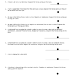 Worksheet 2 Drawing Force Diagrams Within Force Diagrams Worksheet Answers
