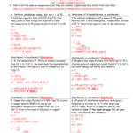Worksheet Calculations Involving Specific Heat Regarding Specific Heat Worksheet