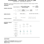 Worksheet Circuits  Ohm's Law Or Circuits Worksheet Answer Key