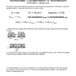 Worksheet Conservation Of Momentum With Momentum Worksheet Answers