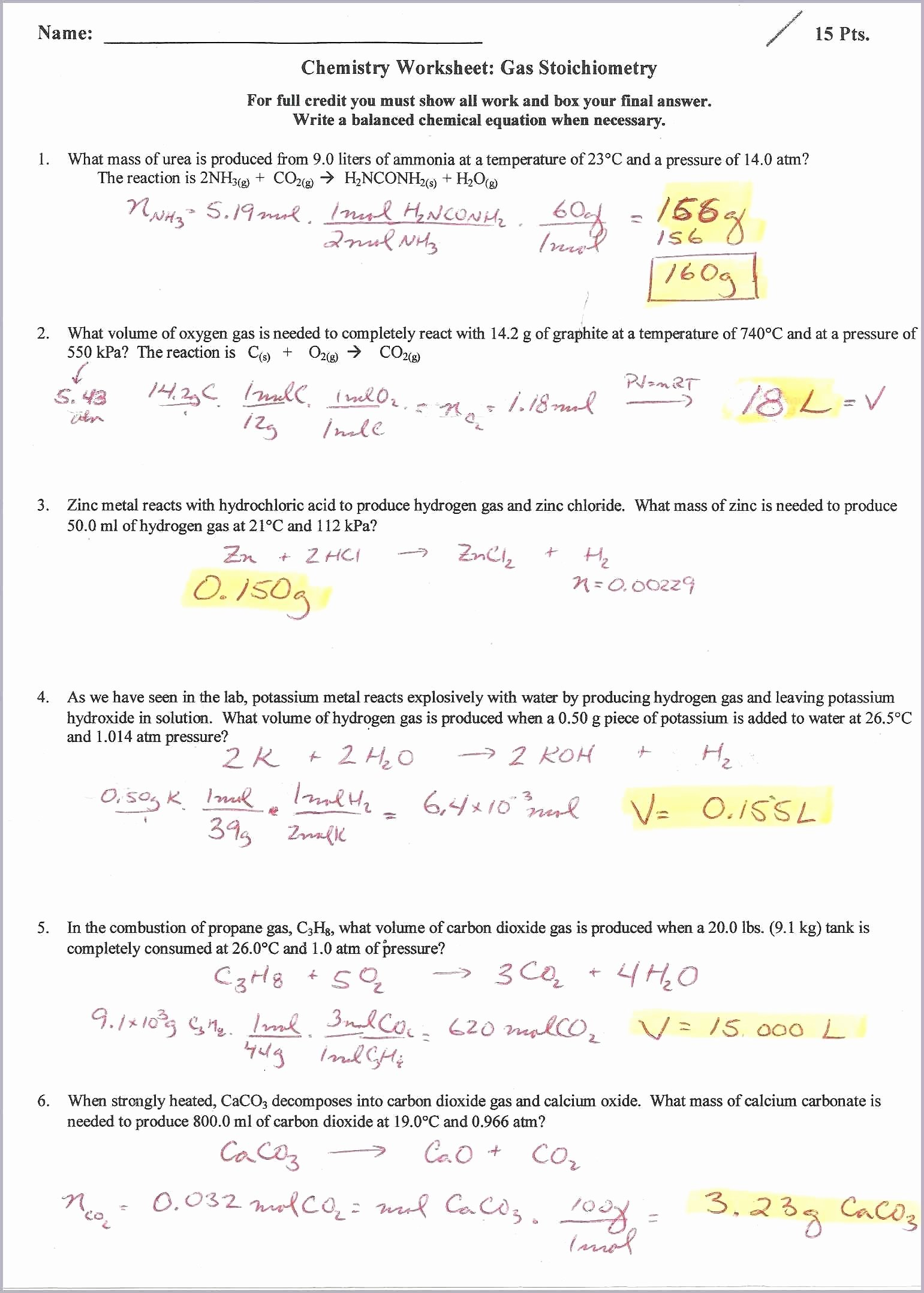 Worksheet Gas Stoichiometry Worksheet Worksheets On Stoichiometry As Well As Gas Stoichiometry Worksheet With Solutions
