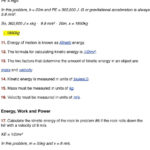 Worksheet Kinetic And Potential Energy Problems  Pdf Or Potential And Kinetic Energy Worksheet Answer Key