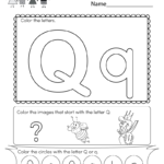 Worksheet Letter Q Worksheets Letter Q Worksheets Printables As Well As Alphabet Worksheets For Kindergarten Pdf
