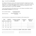 Worksheet On Elasticity Along With Worksheet On Elasticity