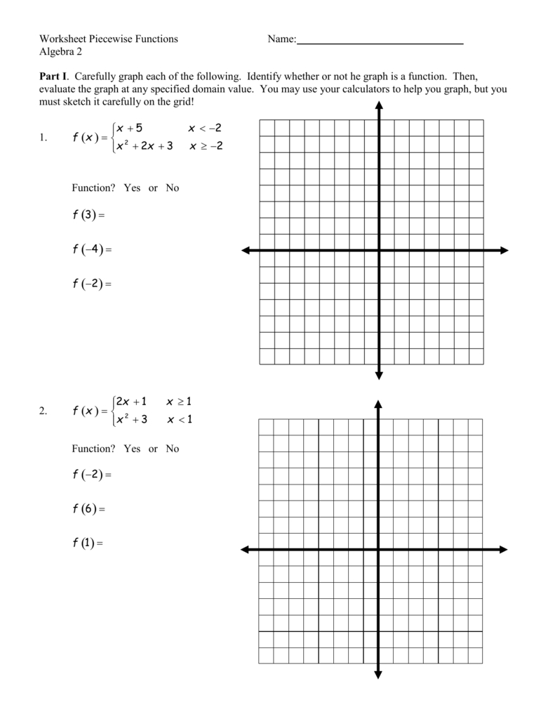 Worksheet Piecewise Functions Also Worksheet Piecewise Functions Algebra 2 Answers