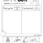 Worksheet Recycling Worksheets Earth Day Printables Recycling And Also Cut And Paste Worksheets For Kindergarten