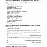 Worksheet Sentence Fragments Worksheets Correcting Sentence Intended For Fragments And Run On Sentences Worksheet