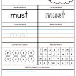 Worksheet Sight Word Worksheets For Kindergarten High Frequency With Preschool Sight Words Worksheets