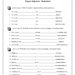 Worksheet Singular And Plural Nouns Worksheets Singular And Plural Along With Spanish Worksheets Pdf