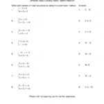 Worksheet Solving Systems Of Equationselimination Worksheet Together With Solving Systems Of Equations By Substitution Worksheet Answers With Work