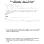 Worksheet Stoichiometry Worksheet 2 Chemistry Stoichiometry With Regard To Mole Mass Problems Worksheet Answers