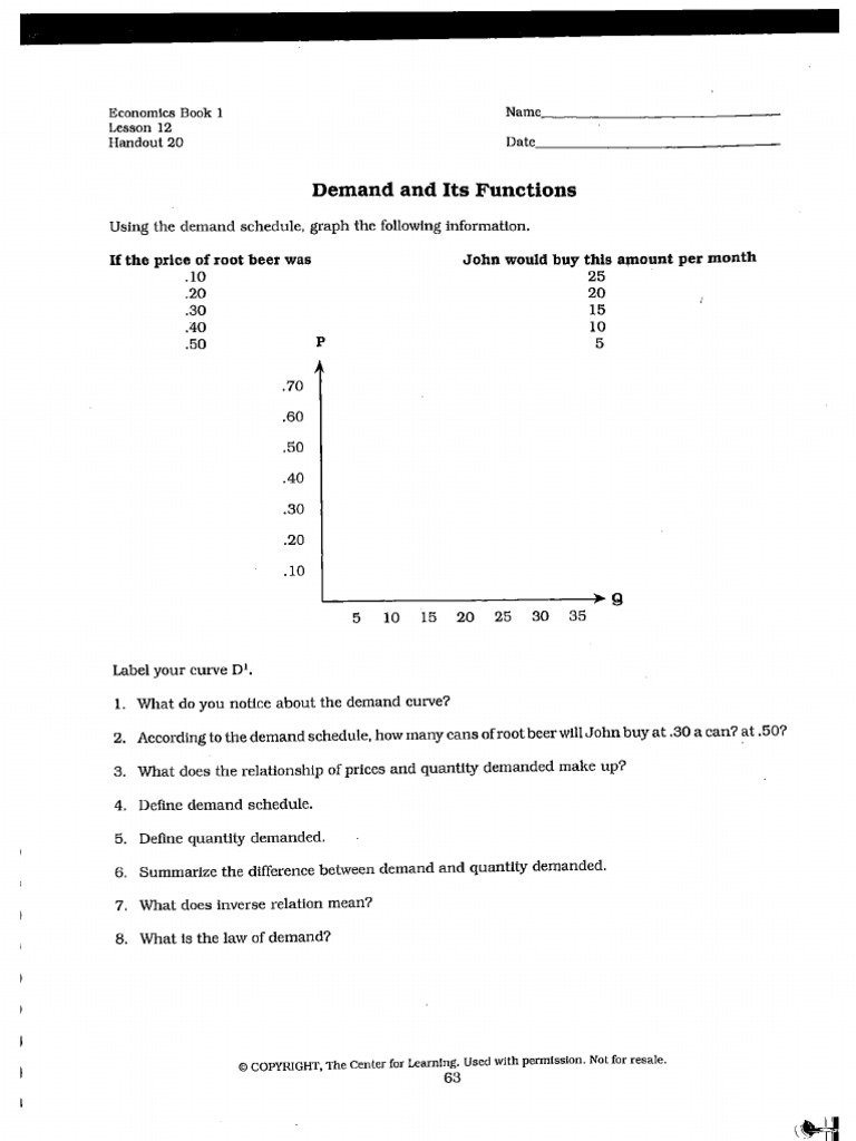Worksheet Supply And Demand Worksheets Big Angles Worksheet  Yooob Throughout Demand Worksheet Economics Answers