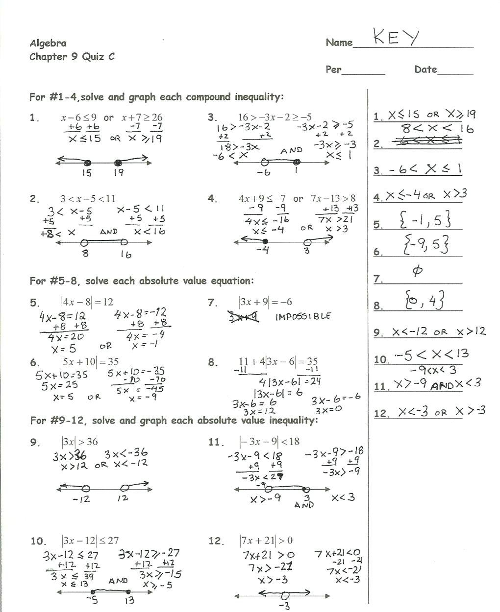 Worksheet Using The Quadratic Formula Worksheet Algebra Help For Quadratic Formula Worksheet With Answers Pdf