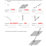Worksheet1 Points Lines Line Segments Rays Planes And Angles Intended For 1 1 Points Lines And Planes Worksheet Answers