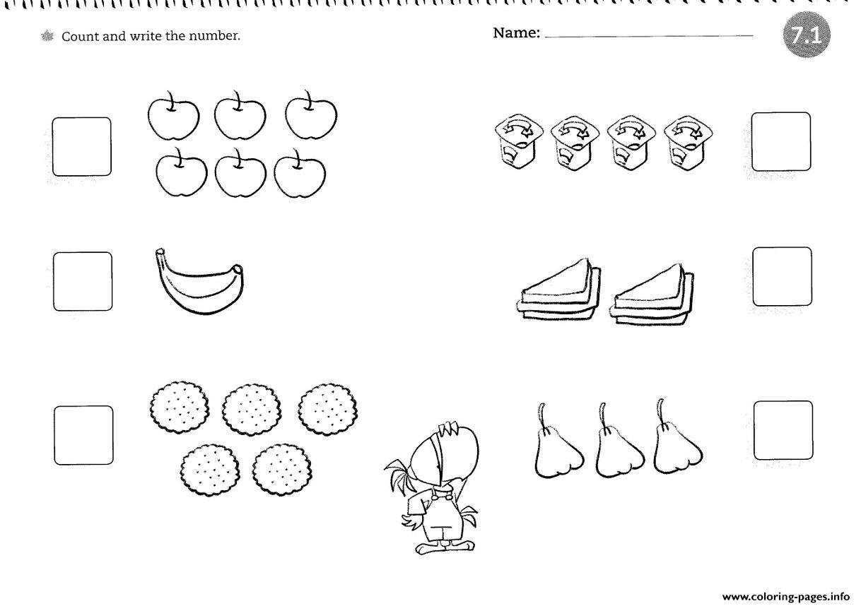 Worksheets For 4 Year Olds Counting Coloring Pages Printable Inside Worksheets For 4 Year Olds