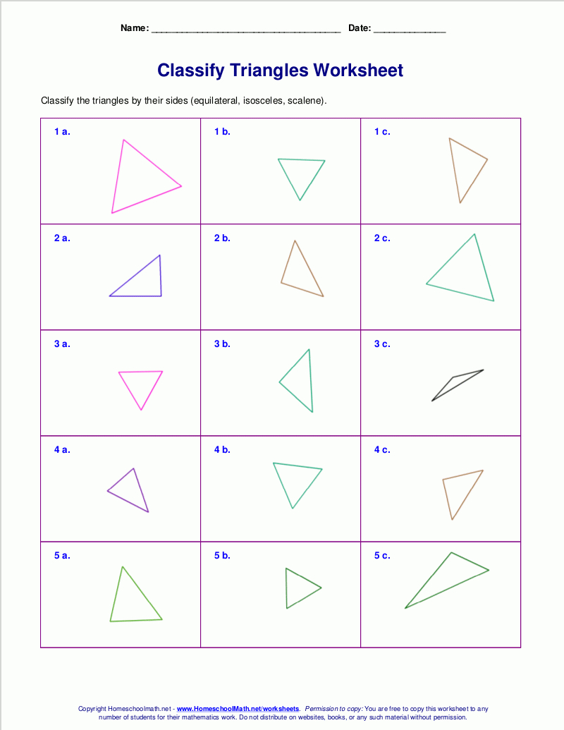Worksheets For Classifying Trianglessides Angles Or Both For Angles In A Triangle Worksheet Answers