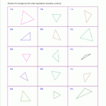 Worksheets For Classifying Trianglessides Angles Or Both Pertaining To Area Of A Triangle Worksheet