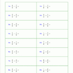 Worksheets For Fraction Addition For Subtracting Fractions With Unlike Denominators Worksheet