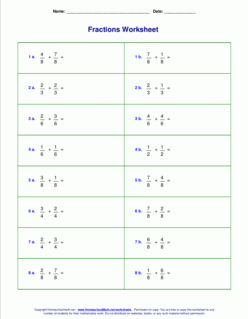 Worksheets For Fraction Addition With Adding And Subtracting Mixed Numbers Worksheet Pdf