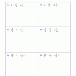 Worksheets For Fraction Multiplication Also One Step Equations With Fractions Worksheet